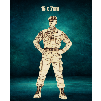 Żołnierz 15cm (komandos), sklejka 3mm